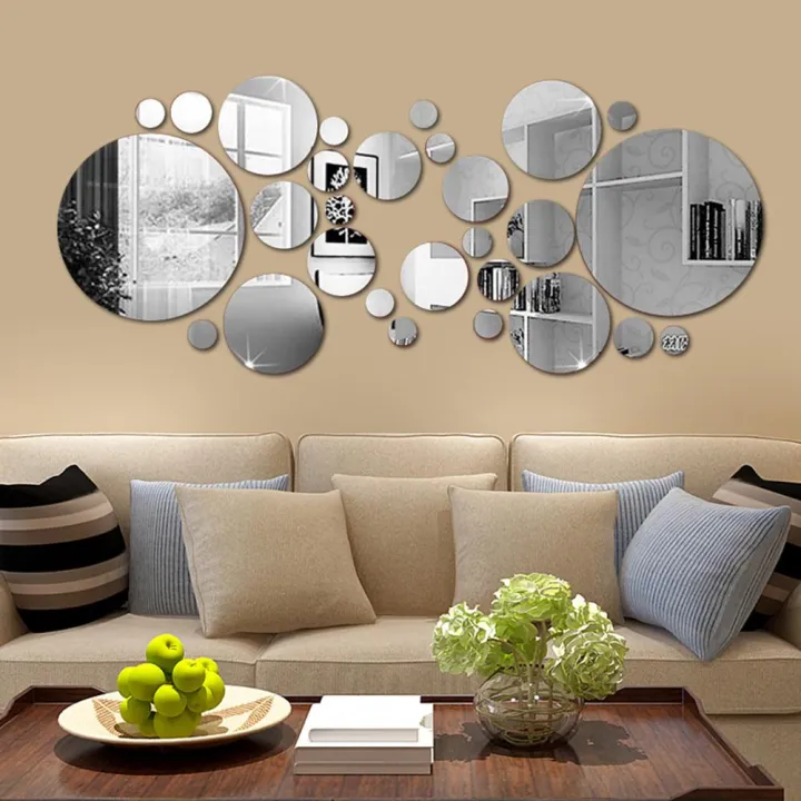 30Pcs 3D Mirror Round - Dost Mart