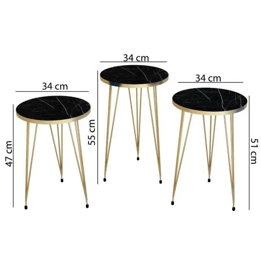 Coffee Tables - Set of 3 - Dost Mart - G2