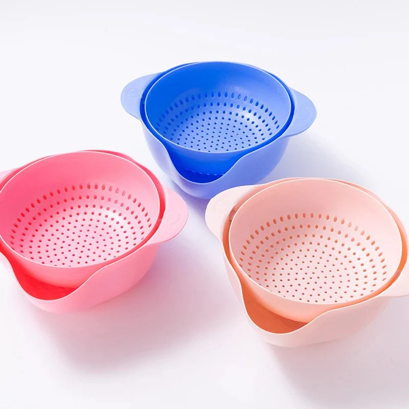 Household Double-layer Kitchen Vegetable Washing Fruit Basket. - Dost Mart - G3