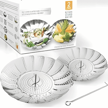 Pack of Two Folding Food Steamer Basket