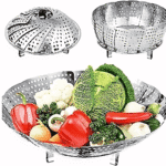 Pack of Two Folding Food Steamer Basket dostmart1