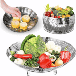 Pack of Two Folding Food Steamer Basket dostmart1