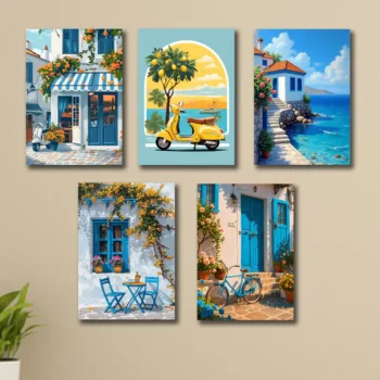 Set Of 5 Italian Vintage | Wall Art