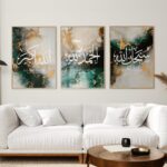 Set of 3 Calligraphy Framed Canvas | Wall Art