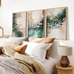 Set of 3 Calligraphy Framed Canvas Wall Art