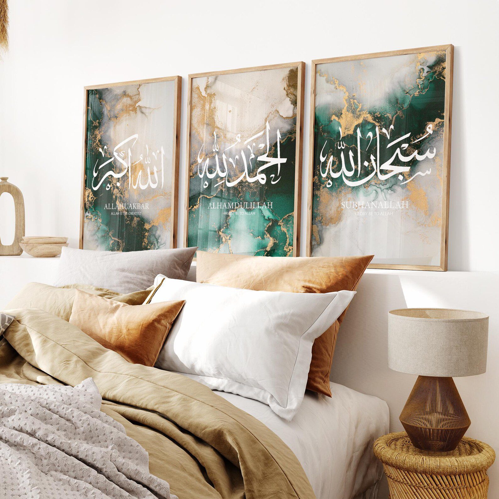 Set of 3 Calligraphy Framed Canvas Wall Art - G2