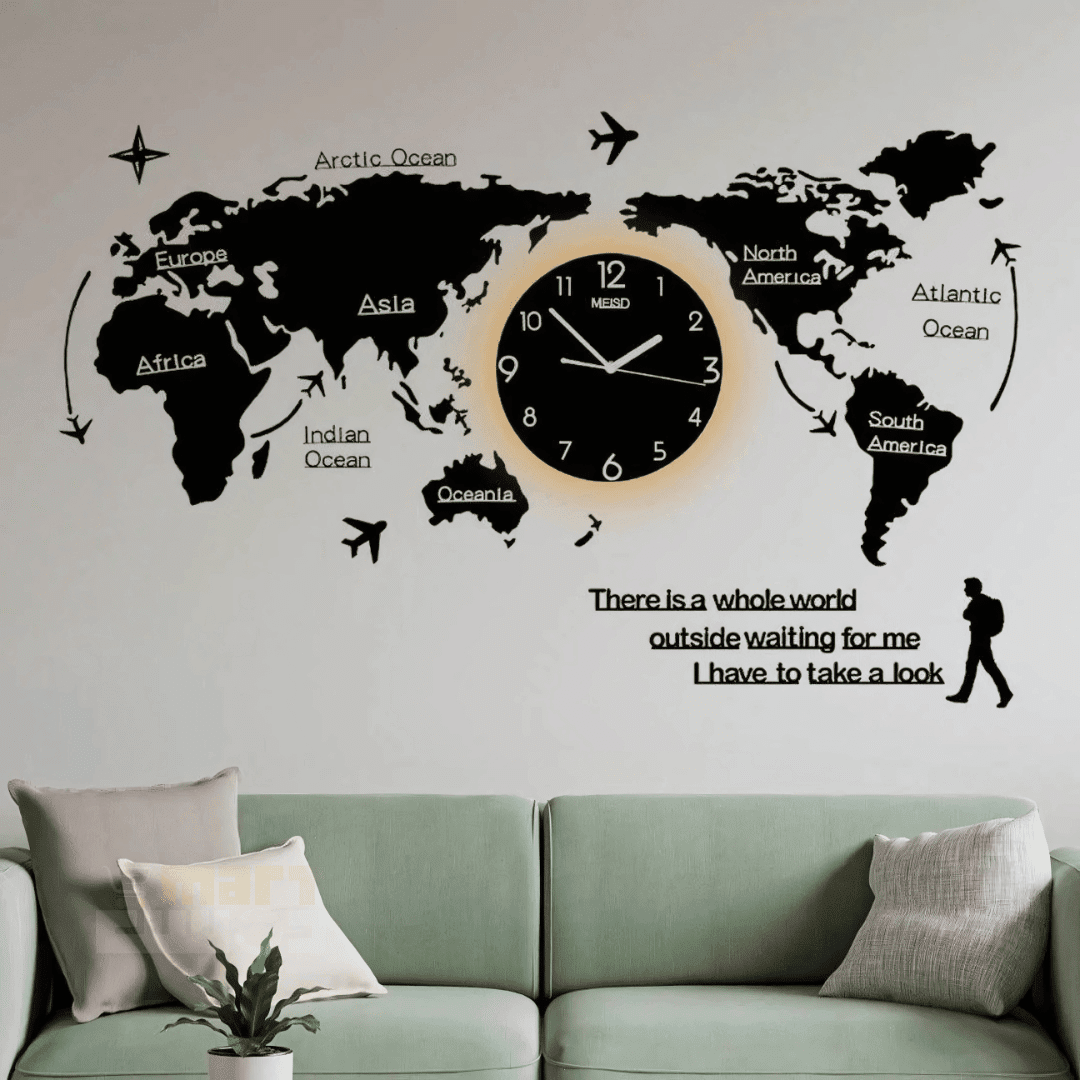 world map clock.dost mart3